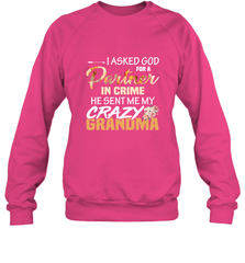 Crazy Grandma Partner in crime Crewneck Sweatshirt Crewneck Sweatshirt - belovedtshirt