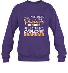 Crazy Grandma Partner in crime Crewneck Sweatshirt Crewneck Sweatshirt - belovedtshirt
