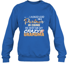 Crazy Grandma Partner in crime Crewneck Sweatshirt Crewneck Sweatshirt - belovedtshirt