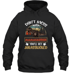 Dont mess with Mamasaurus Hooded Sweatshirt