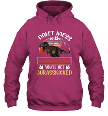 Dont mess with Mamasaurus Hooded Sweatshirt Hooded Sweatshirt - belovedtshirt
