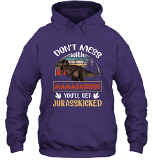 Dont mess with Mamasaurus Hooded Sweatshirt Hooded Sweatshirt - belovedtshirt