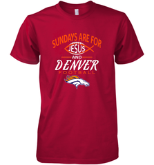 Sundays Are For Jesus and Denver Funny Christian Football Men's Premium T-Shirt Men's Premium T-Shirt - belovedtshirt