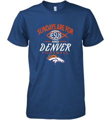 Sundays Are For Jesus and Denver Funny Christian Football Men's Premium T-Shirt Men's Premium T-Shirt - belovedtshirt