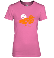 Funny Gift Witch Bat Web Moon Pumpkin Tree in Halloween Duck Women's Premium T-Shirt Women's Premium T-Shirt - belovedtshirt