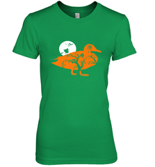 Funny Gift Witch Bat Web Moon Pumpkin Tree in Halloween Duck Women's Premium T-Shirt Women's Premium T-Shirt - belovedtshirt