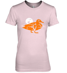 Funny Gift Witch Bat Web Moon Pumpkin Tree in Halloween Duck Women's Premium T-Shirt Women's Premium T-Shirt - belovedtshirt