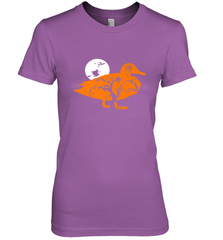Funny Gift Witch Bat Web Moon Pumpkin Tree in Halloween Duck Women's Premium T-Shirt Women's Premium T-Shirt - belovedtshirt