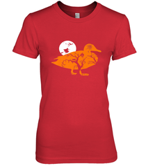 Funny Gift Witch Bat Web Moon Pumpkin Tree in Halloween Duck Women's Premium T-Shirt Women's Premium T-Shirt - belovedtshirt