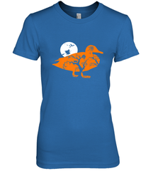 Funny Gift Witch Bat Web Moon Pumpkin Tree in Halloween Duck Women's Premium T-Shirt Women's Premium T-Shirt - belovedtshirt