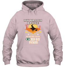 Broom Broke So I Became A Fan of Green Bay Packers  NFL Halloween Costume Hooded Sweatshirt Hooded Sweatshirt - belovedtshirt