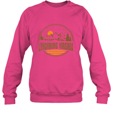 Vintage Lynchburg, Virginia Mountain Hiking Souvenir Print Crewneck Sweatshirt Crewneck Sweatshirt - belovedtshirt