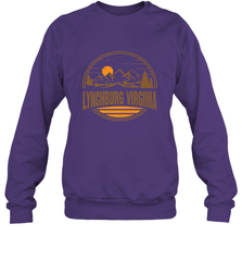 Vintage Lynchburg, Virginia Mountain Hiking Souvenir Print Crewneck Sweatshirt Crewneck Sweatshirt - belovedtshirt