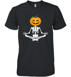Halloween Yoga Zen Meditation Pumpkin skeleton Gift idea Men's Premium T-Shirt