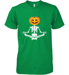 Halloween Yoga Zen Meditation Pumpkin skeleton Gift idea Men's Premium T-Shirt Men's Premium T-Shirt - belovedtshirt