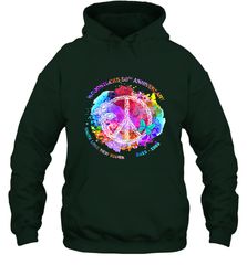 Woodstocks 50th Anniversary Peace Love tee Hooded Sweatshirt Hooded Sweatshirt - belovedtshirt