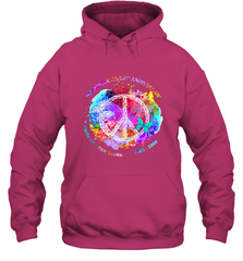Woodstocks 50th Anniversary Peace Love tee Hooded Sweatshirt Hooded Sweatshirt - belovedtshirt