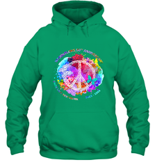 Woodstocks 50th Anniversary Peace Love tee Hooded Sweatshirt Hooded Sweatshirt - belovedtshirt
