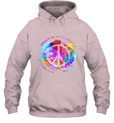 Woodstocks 50th Anniversary Peace Love tee Hooded Sweatshirt Hooded Sweatshirt - belovedtshirt