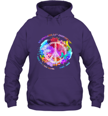 Woodstocks 50th Anniversary Peace Love tee Hooded Sweatshirt Hooded Sweatshirt - belovedtshirt