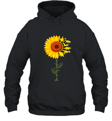 You're My Sunshine Sunflower Dinosaur T Rex Hooded Sweatshirt Hooded Sweatshirt - belovedtshirt