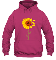 You're My Sunshine Sunflower Dinosaur T Rex Hooded Sweatshirt Hooded Sweatshirt - belovedtshirt
