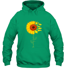 You're My Sunshine Sunflower Dinosaur T Rex Hooded Sweatshirt Hooded Sweatshirt - belovedtshirt