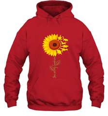 You're My Sunshine Sunflower Dinosaur T Rex Hooded Sweatshirt Hooded Sweatshirt - belovedtshirt