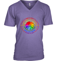 Rainbow Black Lives Matter Science LGBT Pride Flower Men's V-Neck Men's V-Neck - belovedtshirt