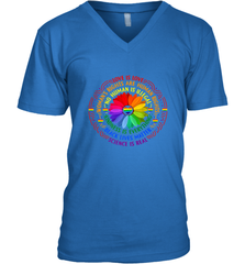 Rainbow Black Lives Matter Science LGBT Pride Flower Men's V-Neck Men's V-Neck - belovedtshirt
