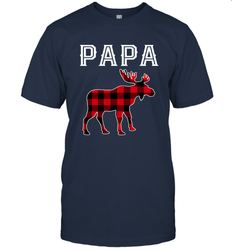 Papa Moose Red Plaid Christmas Pajama Men's T-Shirt