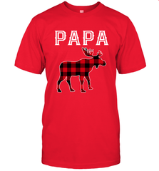 Papa Moose Red Plaid Christmas Pajama Men's T-Shirt Men's T-Shirt - belovedtshirt