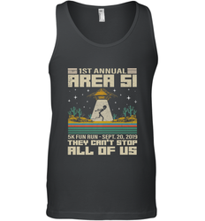 Storm Area 51 5K Fun Run They Can't Stop Us All Vintage UFO Men's Tank Top