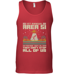 Storm Area 51 5K Fun Run They Can't Stop Us All Vintage UFO Men's Tank Top Men's Tank Top - belovedtshirt