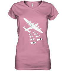 Christmas Gift Idea Bomber Dropping F Bombs Funny Women's V-Neck T-Shirt Women's V-Neck T-Shirt - belovedtshirt