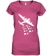 Christmas Gift Idea Bomber Dropping F Bombs Funny Women's V-Neck T-Shirt Women's V-Neck T-Shirt - belovedtshirt