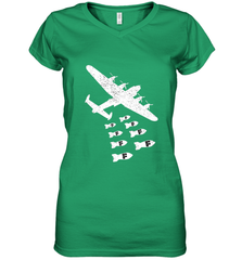 Christmas Gift Idea Bomber Dropping F Bombs Funny Women's V-Neck T-Shirt Women's V-Neck T-Shirt - belovedtshirt