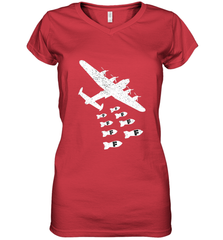 Christmas Gift Idea Bomber Dropping F Bombs Funny Women's V-Neck T-Shirt Women's V-Neck T-Shirt - belovedtshirt