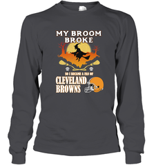 Broom Broke So I Became A Fan of Cleveland Browns  Halloween Costume Long Sleeve T-Shirt Long Sleeve T-Shirt - belovedtshirt