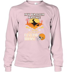 Broom Broke So I Became A Fan of Cleveland Browns  Halloween Costume Long Sleeve T-Shirt Long Sleeve T-Shirt - belovedtshirt