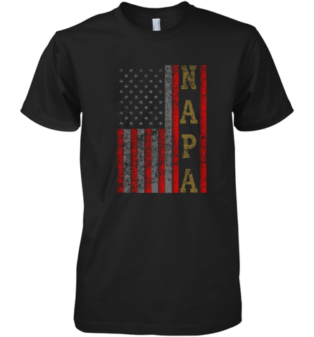 Cool Patriotic Napa US Flag Men's Premium T-Shirt Men's Premium T-Shirt / Black / XS Men's Premium T-Shirt - belovedtshirt