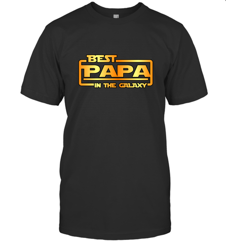The best Papa in the galaxy Men's T-Shirt Men's T-Shirt / Black / S Men's T-Shirt - belovedtshirt