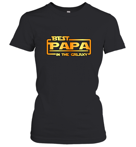 The best Papa in the galaxy Women's T-Shirt Women's T-Shirt / Black / XS Women's T-Shirt - belovedtshirt