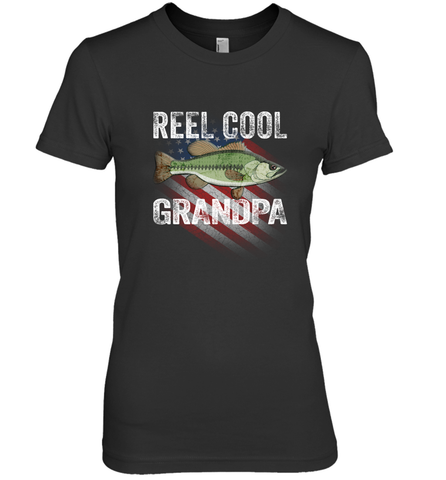 REEL COOL GRANDPA Women's Premium T-Shirt Women's Premium T-Shirt / Black / XS Women's Premium T-Shirt - belovedtshirt
