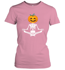 Halloween Yoga Zen Meditation Pumpkin skeleton Gift idea Women's T-Shirt Women's T-Shirt - belovedtshirt