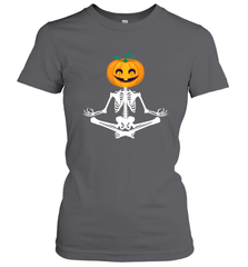 Halloween Yoga Zen Meditation Pumpkin skeleton Gift idea Women's T-Shirt Women's T-Shirt - belovedtshirt