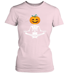 Halloween Yoga Zen Meditation Pumpkin skeleton Gift idea Women's T-Shirt Women's T-Shirt - belovedtshirt