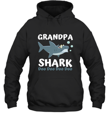 Grandpa Shark Family Shark Hooded Sweatshirt Hooded Sweatshirt - belovedtshirt