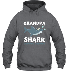 Grandpa Shark Family Shark Hooded Sweatshirt Hooded Sweatshirt - belovedtshirt