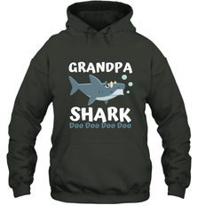 Grandpa Shark Family Shark Hooded Sweatshirt Hooded Sweatshirt - belovedtshirt